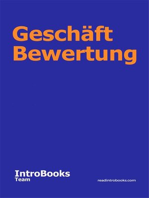 cover image of Geschäft Bewertung